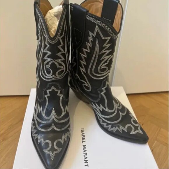 Isabel Marant - Duerto Leather Cowboy Boots - Picture 1 of 5